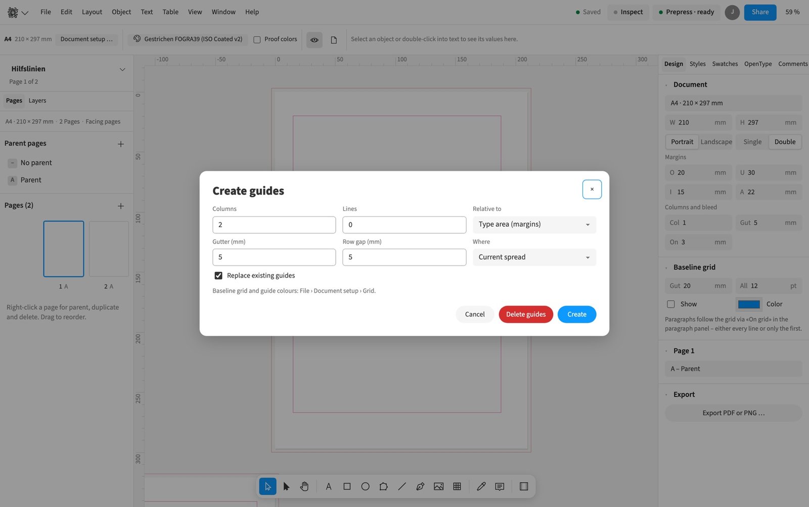 Creating guides