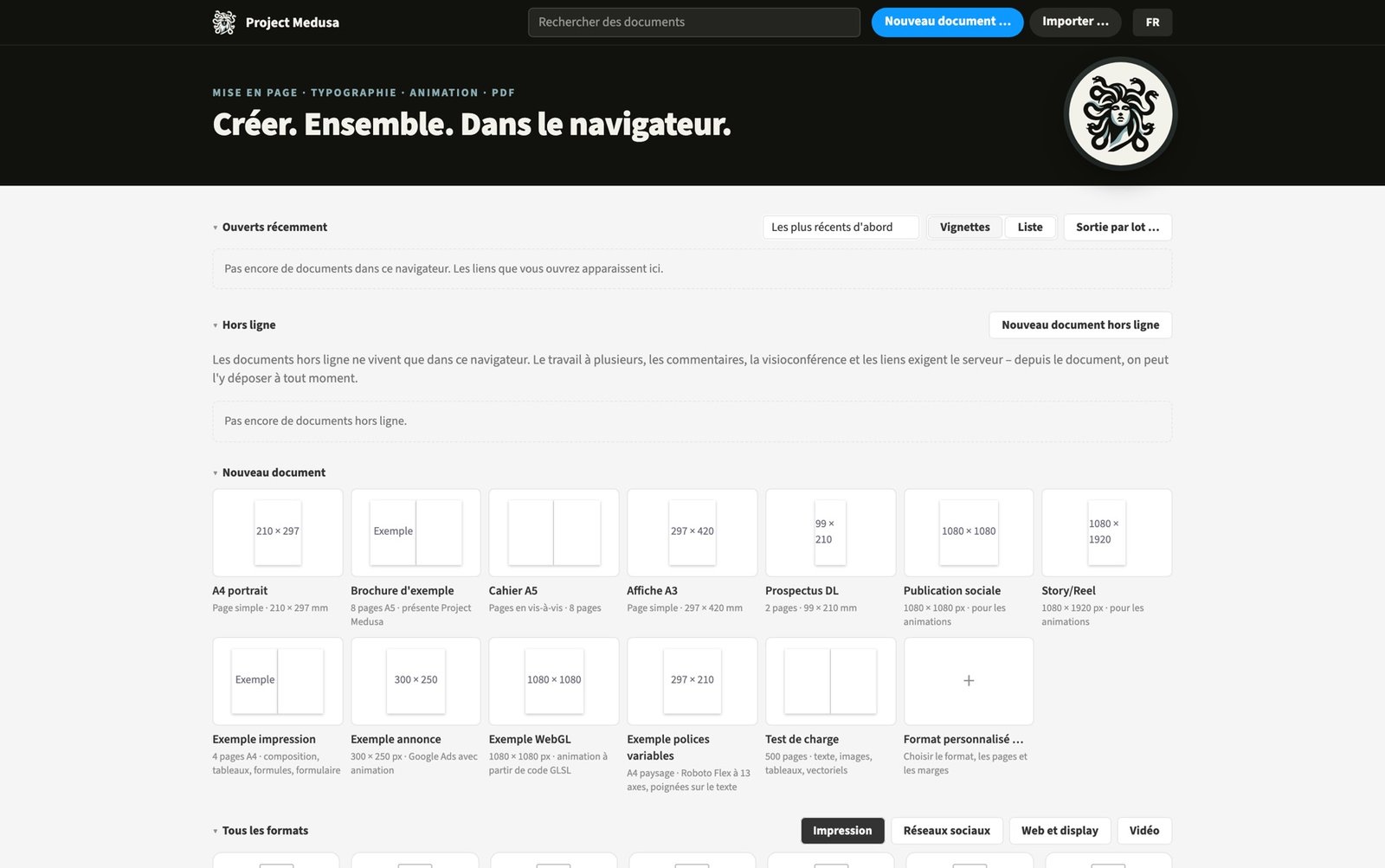 Catalogue de formats